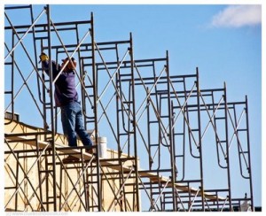 alat pembersih kaca gedung scaffolding